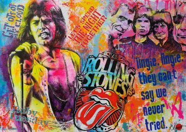Mick Jagger Portrait Rolling Stones  Leinwand Galerie Dsseldorf