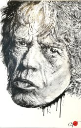 Mick Jagger Gemlde auf Leinwand Galerie Klipp-Art Pop Art in Dsseldorf schwarz-wei