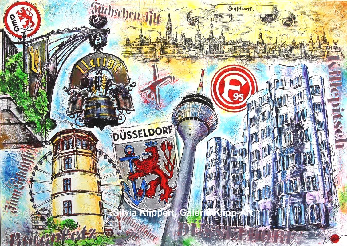pop art collage düsseldorf  Klipp-Art Gemälde Leinwand