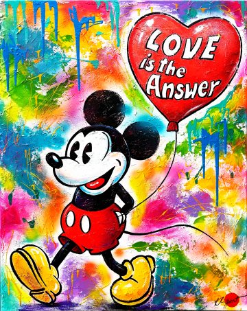 mickey mouse pop art comic Bild love online kunstgalerie klipp-art acryl auf leinwand