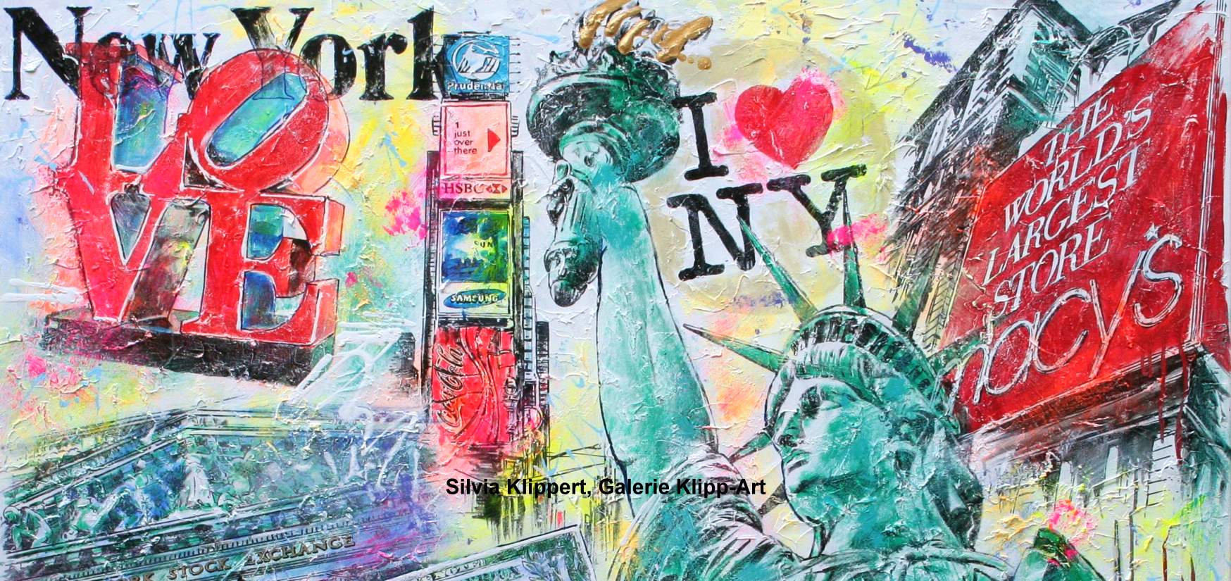 USA New York Pop Art Gemälde painting leinwand Kuba Duesseldorf