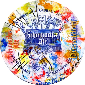 Altstadt gemälde kunstgalerien duesseldorf pop art schumacher füchschen uerige schlüssel