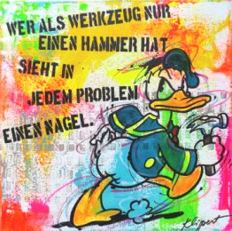 Donald Duck Pop Art Galerie klipp-art Düsseldorf Unikat