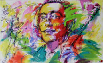 pop art düsseldorf idol Salvador Dali portrait Originalgemälde